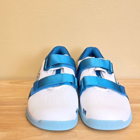 TYR L-1 Lifter Weightlifting Shoes White Turquoise Blue Men's Size 10.5 - Picture 2 of 7